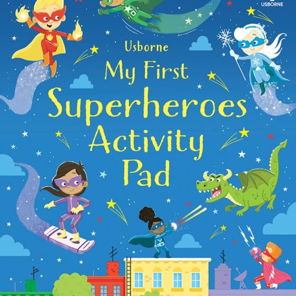 My First Superheroes Activity Pad by Usborne Books ~ 100 PAGES ~ NEW